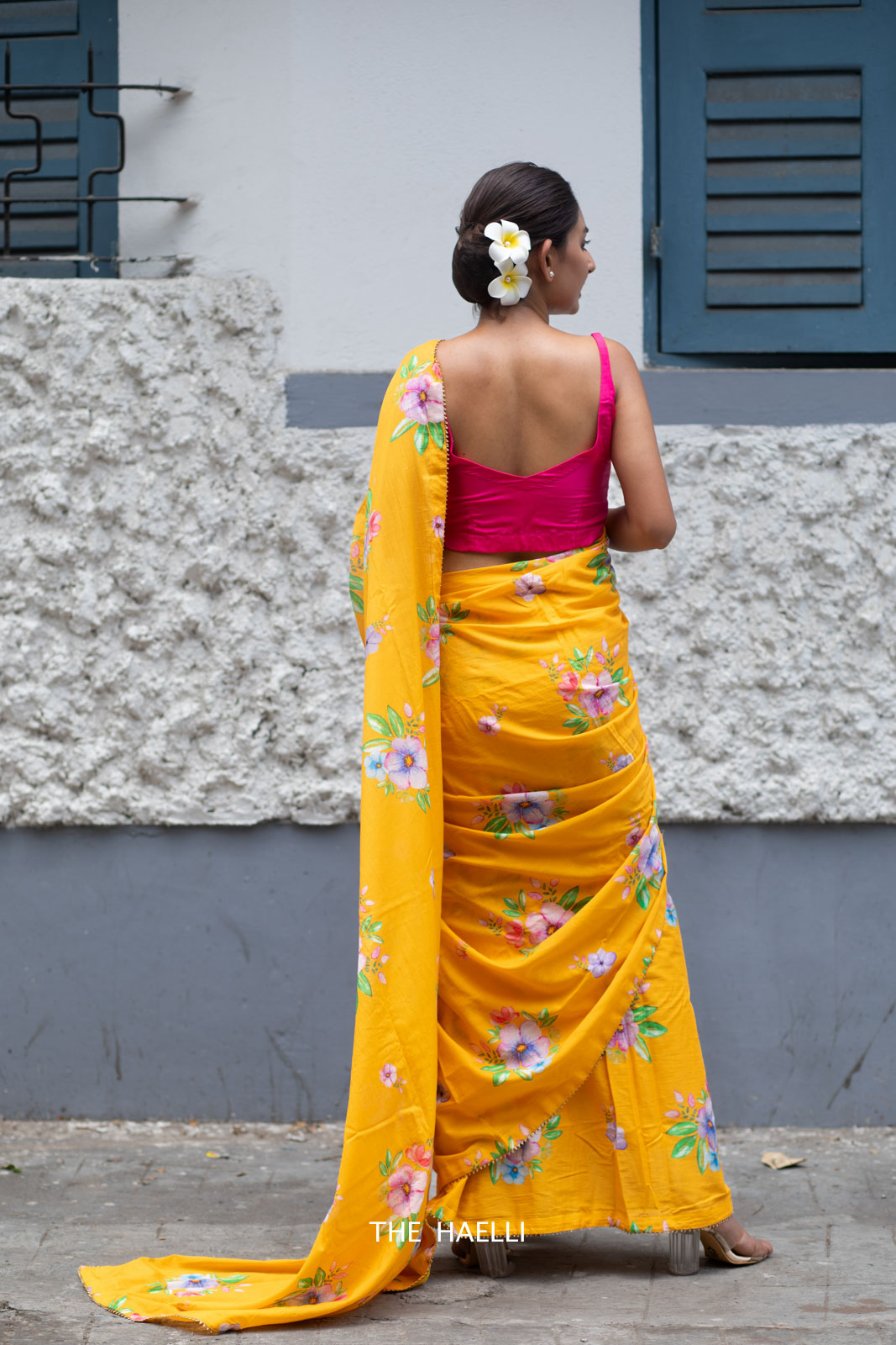 Buy Rudra Fab Solid/Plain Handloom Chiffon Yellow Sarees Online @ Best  Price In India | Flipkart.com